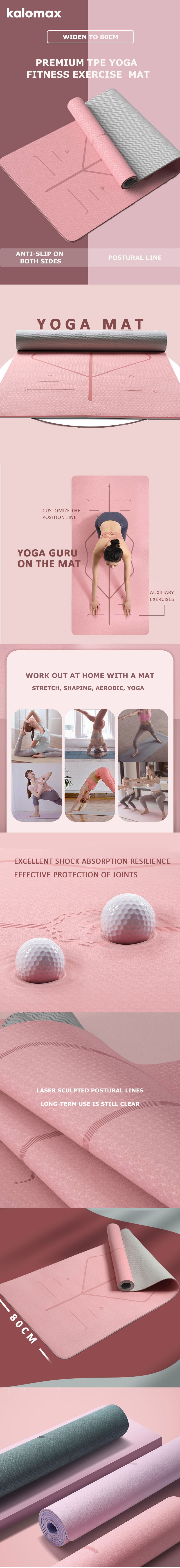 Premium TPE Yoga Fitness Exercise  Mat